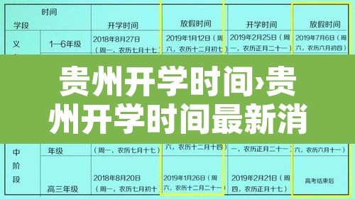 贵州开学时间›贵州开学时间最新消息