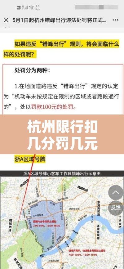 杭州限行扣几分罚几元：杭州限行时间处罚规定要扣分么