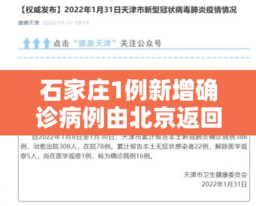 石家庄1例新增确诊病例由北京返回›石家庄北京疫情