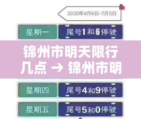 锦州市明天限行几点 → 锦州市明天限行哪个号