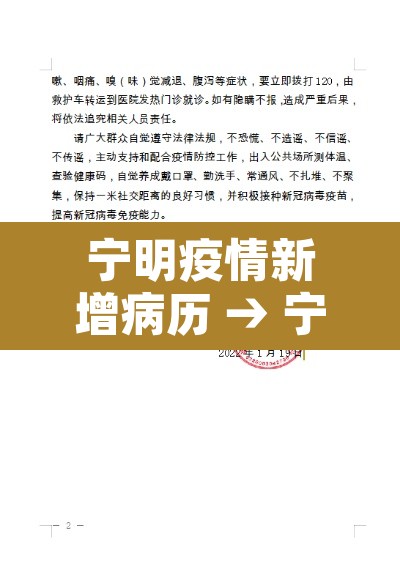 宁明疫情新增病历 → 宁明县疫情防控通告