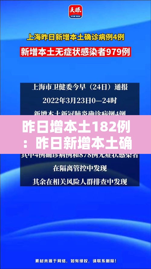 昨日增本土182例：昨日新增本土确诊多少例